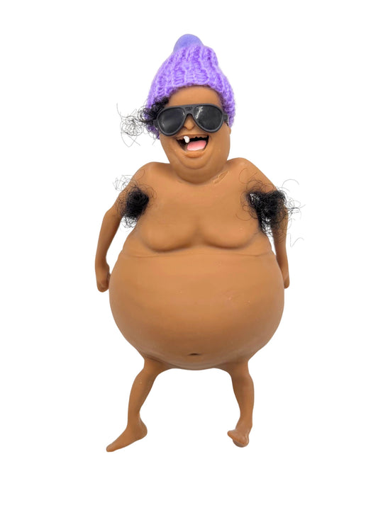 All Natural Hairy Rene Themugly Doll - Squishy and Deformable Funny Toy for Stress Relief!