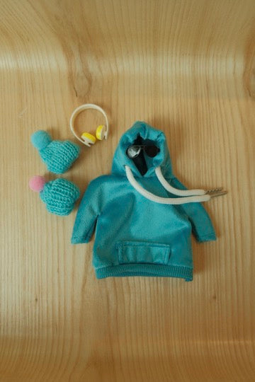 Small turquoise hoodie
