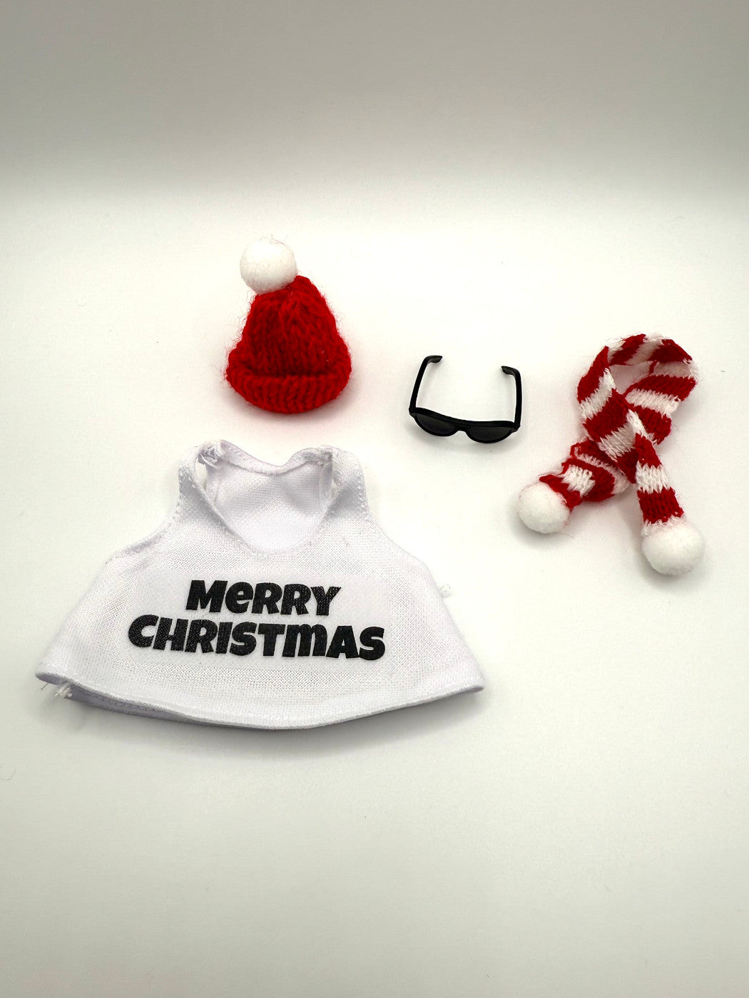 Beanie & Scarf Christmas Outfit Set for Rene - Merry Christmas / Ho Ho Ho